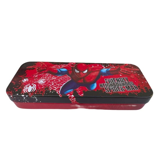 Marvel Spiderman Tin Pencil Case, Red & Black