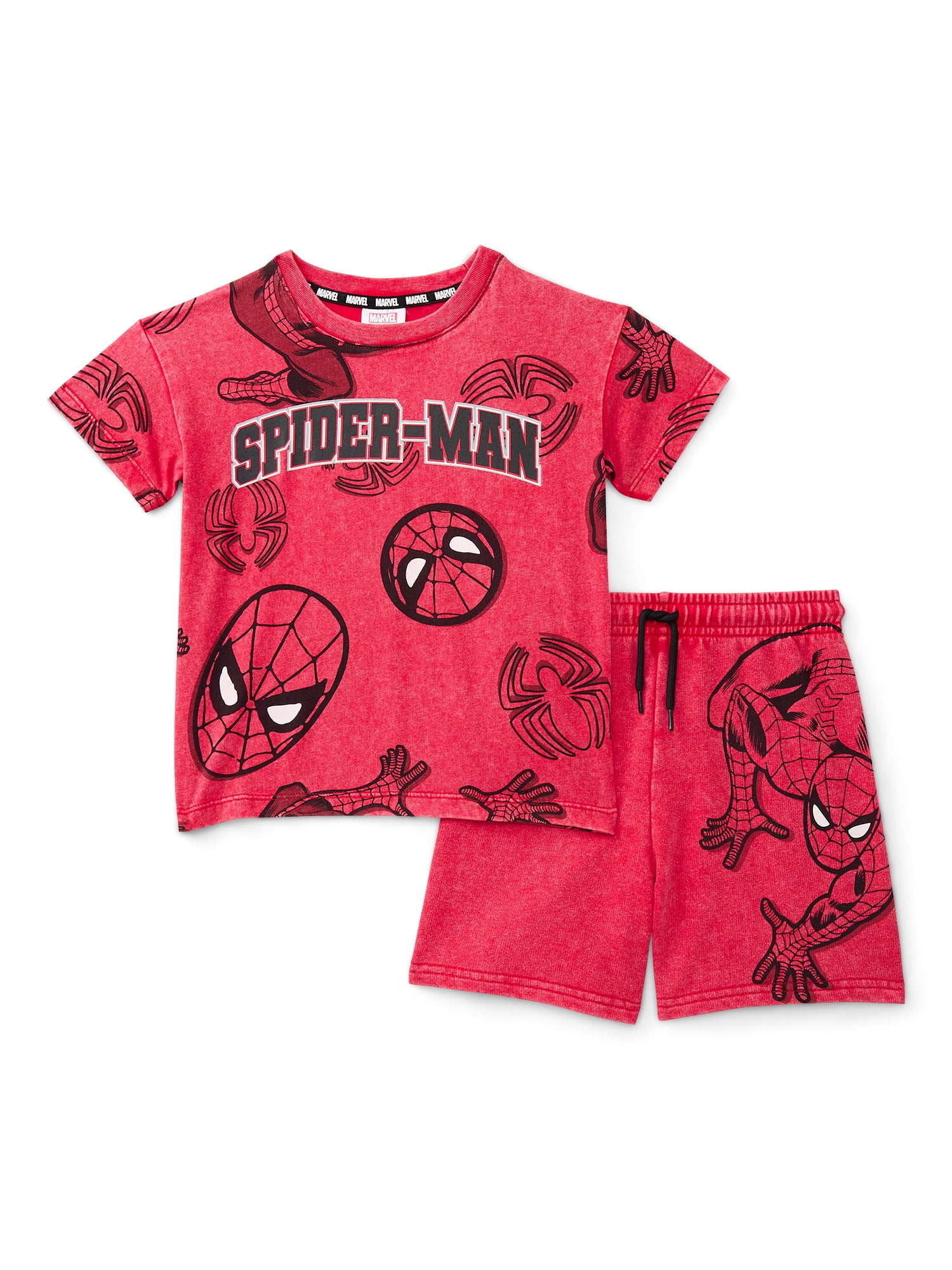 Marvel Spider-Man Toddler Boy 2-Piece T-Shirt & Shorts Set – Graphic Hero Style