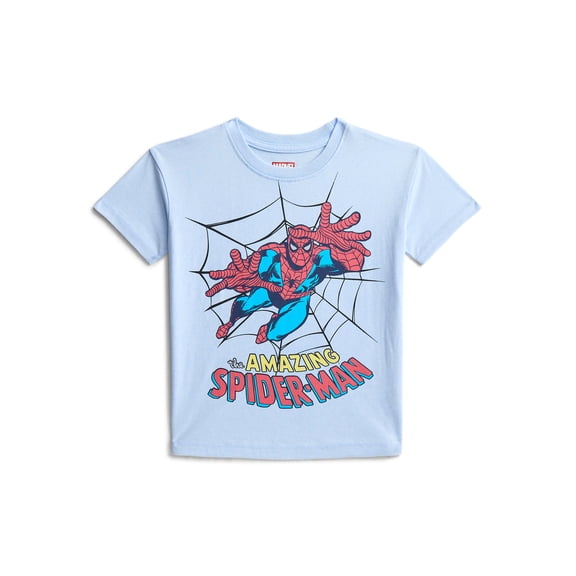 Marvel Spider-Man Toddler Graphic Crewneck Tee with Short Sleeves, Sizes 12M-5T