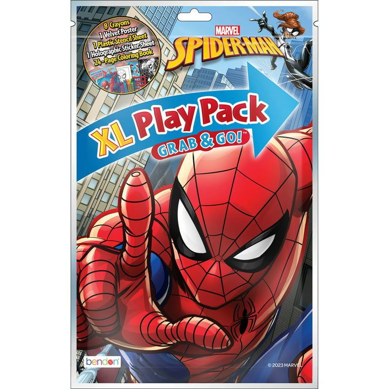 Marvel Spiderman XL Play Pack with 24-Page Mini Coloring Book