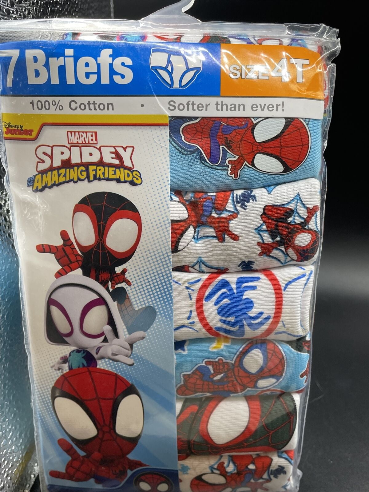 Marvel Spidey & Amazing Friends Cotton 7 Pairs of Toddler Briefs