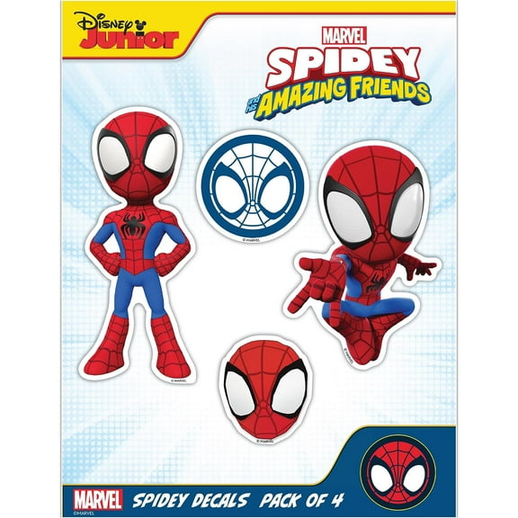 Marvel Spidey and His Amazing Friends Decals - Set of 4 Vinyl Stickers for Car Water Bottle Bike Helmet Laptop Skateboard - Marvel Stickers for Kids and Adults