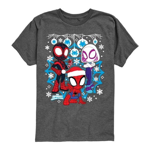 Marvel - Spidey And Friends Snow -Youth Short Sleeve Graphic T-Shirt