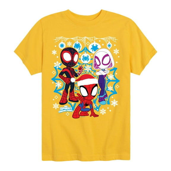 Marvel - Spidey And Friends Snow -Youth Short Sleeve Graphic T-Shirt