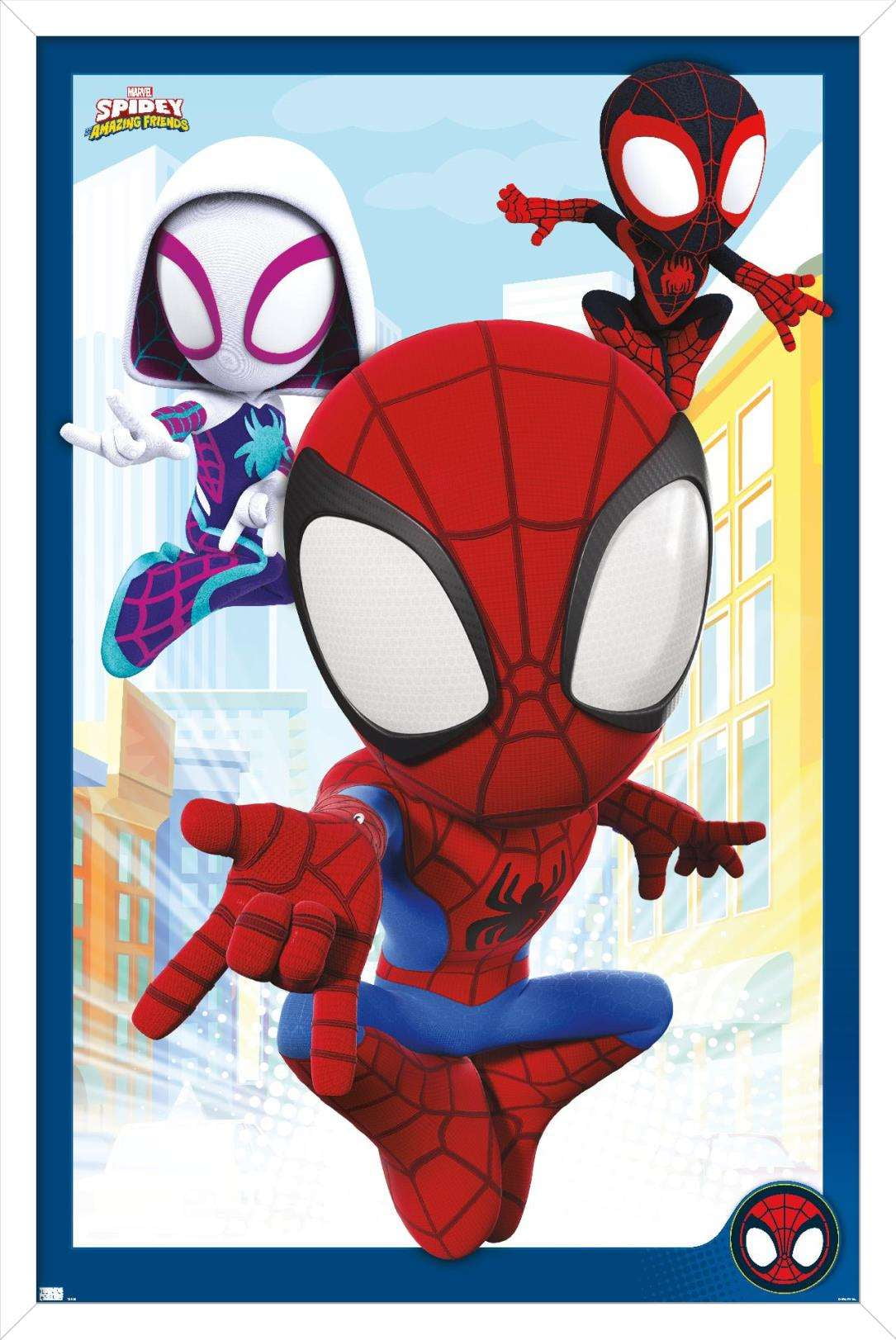 Marvel Spidey And His Amazing Friends - Group Wall Poster, 22.375" x 34", Framed
