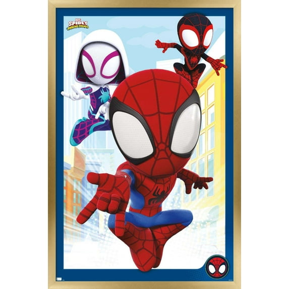 Marvel Spidey And His Amazing Friends - Group Wall Poster, 22.375" x 34", Framed