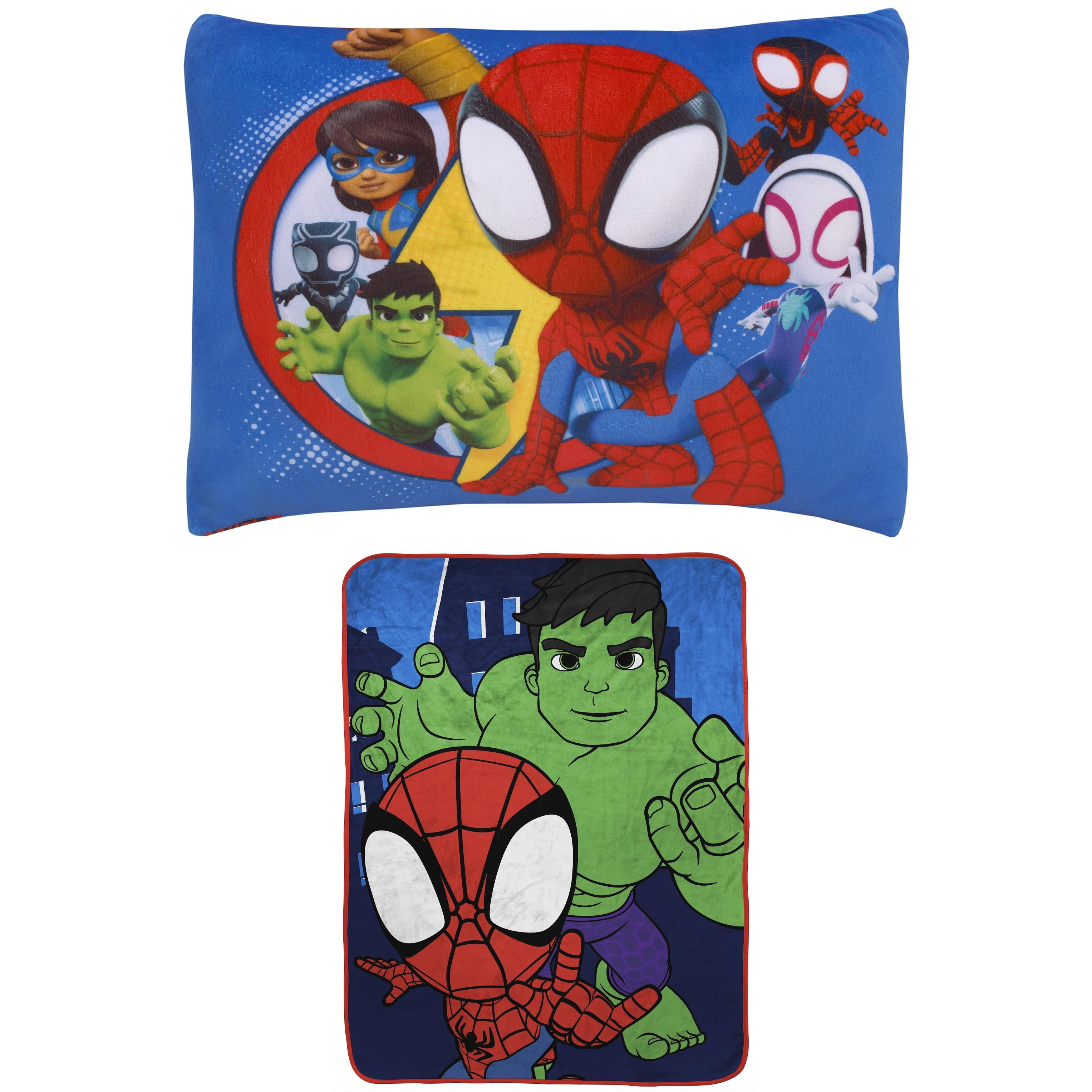 Marvel Spidey Bedroom bundle with Toddler Pillow & Kids Throw