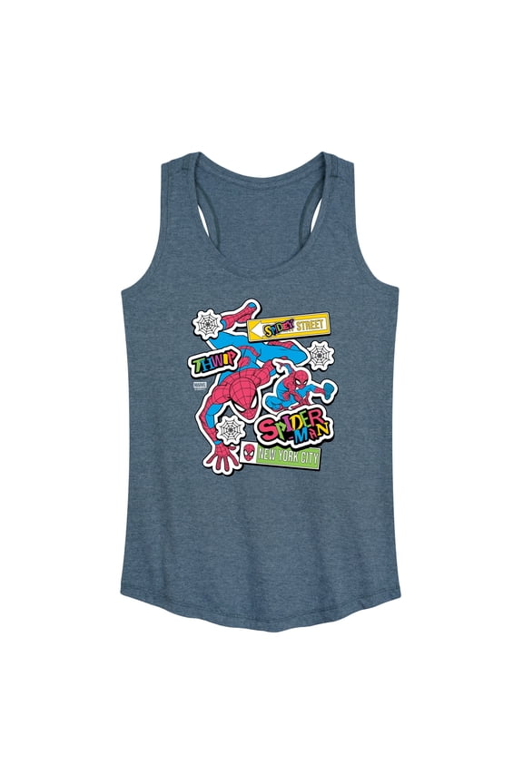 - Spidey Bright Stickers - Women's Racerback Tank