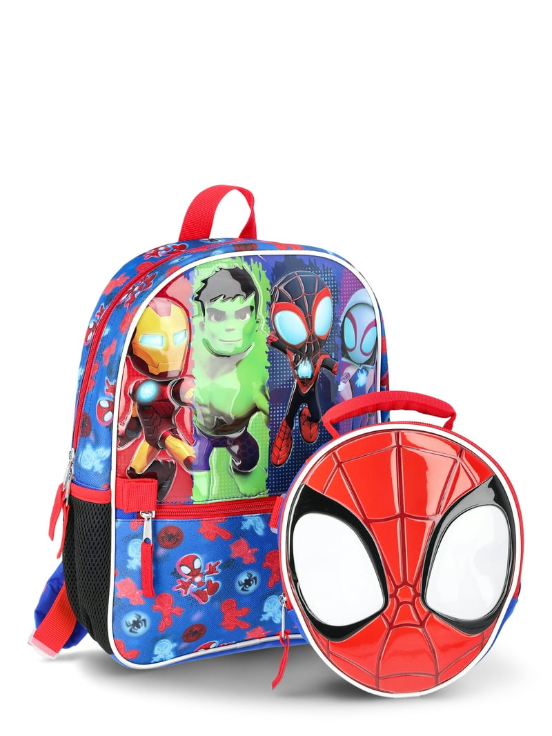 Spiderman Backpack Marvel Spiderman Rugzak Voor Kinderen – Officiële Schooltas Met Vakken En Mesh Zijvakken Spiderman Rugzak Kinderen
