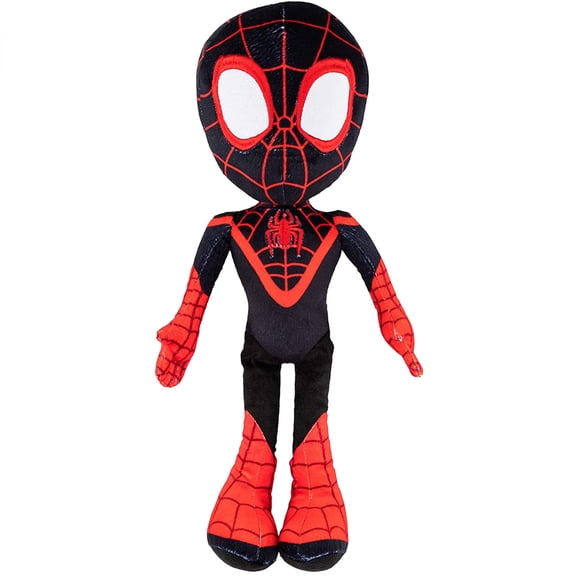 Marvel Spidey & His Amazing Friends Black and Red Miles Morales Pillow Buddy, 100% Microfiber