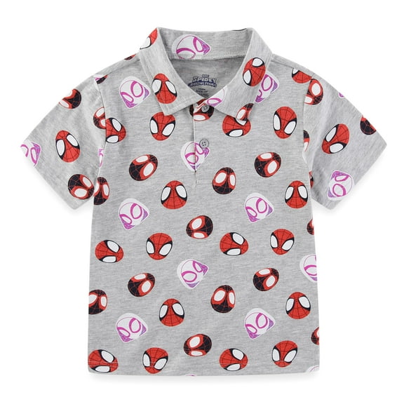 Marvel Spidey & His Amazing Friends Boys Short Sleeve Polo Shirt (Boys), Sizes 2T-7