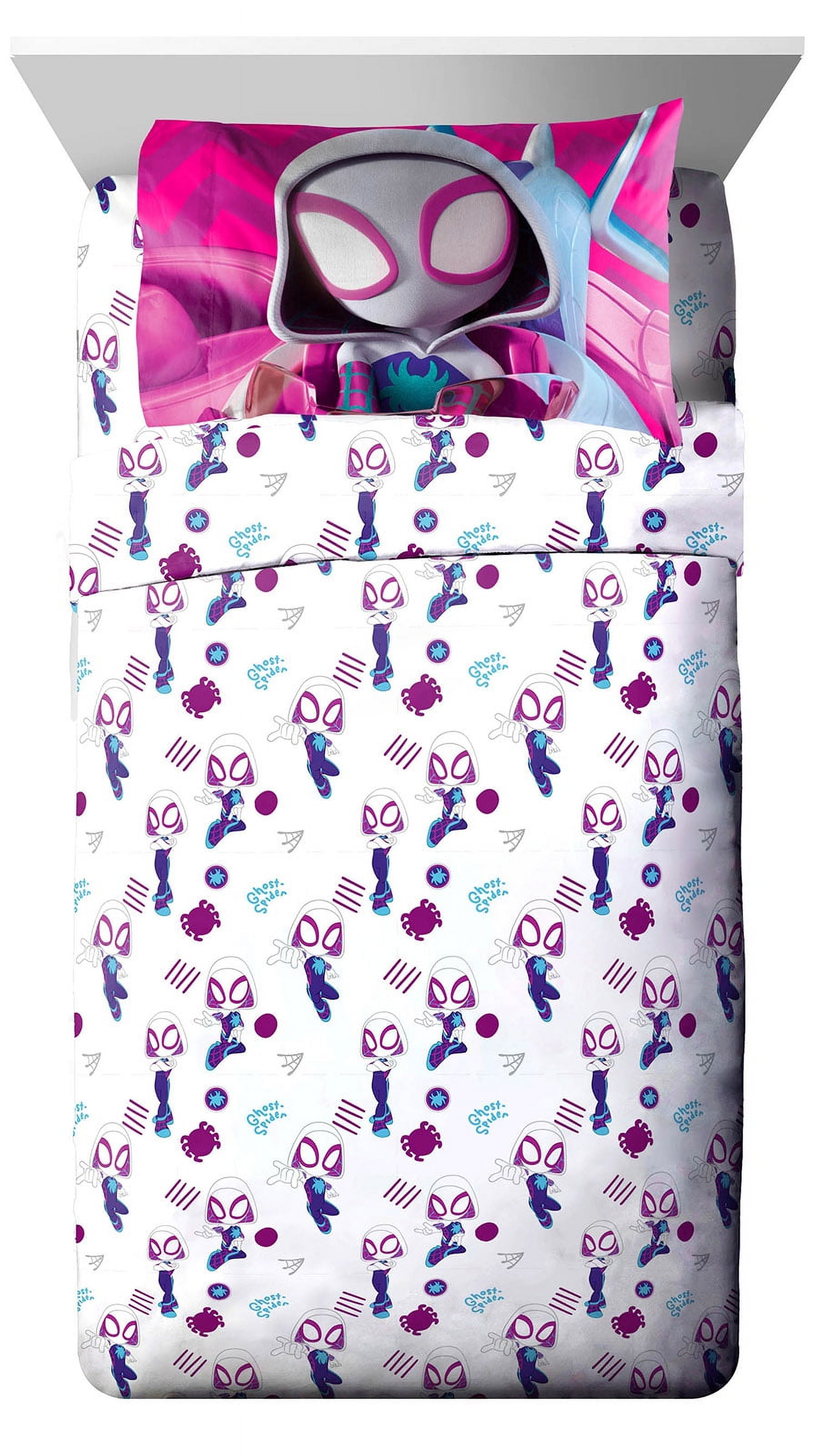 Marvel Spidey & His Amazing Friends Ghost Spidey 3 Piece Crib/Toddler Size Kids Sheet Set