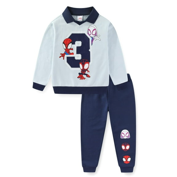 Marvel Spidey & His Amazing Friends V-Neck Sweater and Denim Pants Set (Boys), 2 Piece Set, Sizes 2T-7