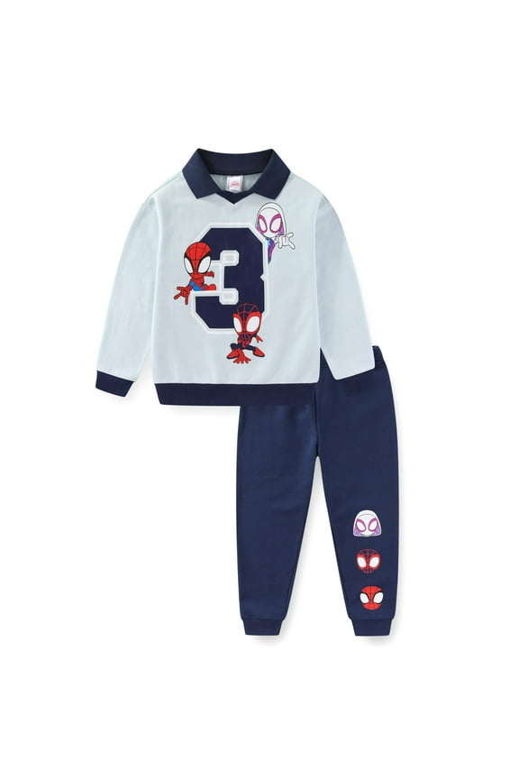 Spidey & His Amazing Friends V-Neck Sweater and Denim Pants Set (Boys), 2 Piece Set, Sizes 2T-7