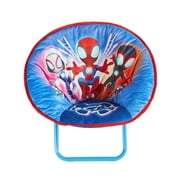 Marvel Spidey and Friends 19" Toddler Mini Saucer Chair, Polyester, Blue
