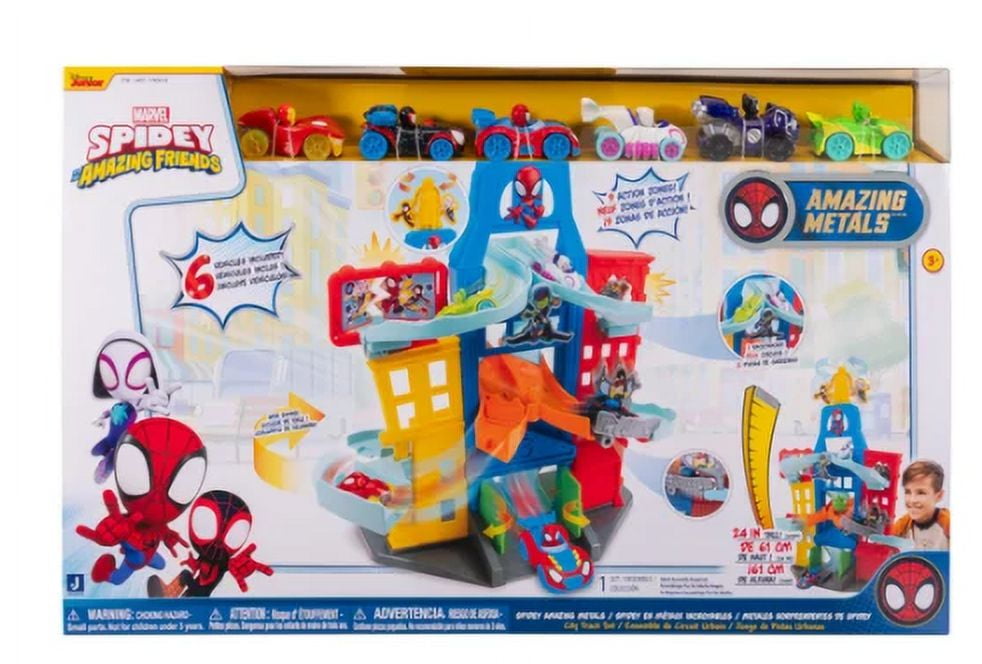 Marvel Spidey and Friends Amazing Metals City Track Set - Walmart.com