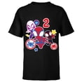 thumbnail image 1 of Marvel Spidey and His Amazing Friends 2 Year Old Birthday - Short Sleeve T-Shirt for Kids - Customized-Black, 1 of 5