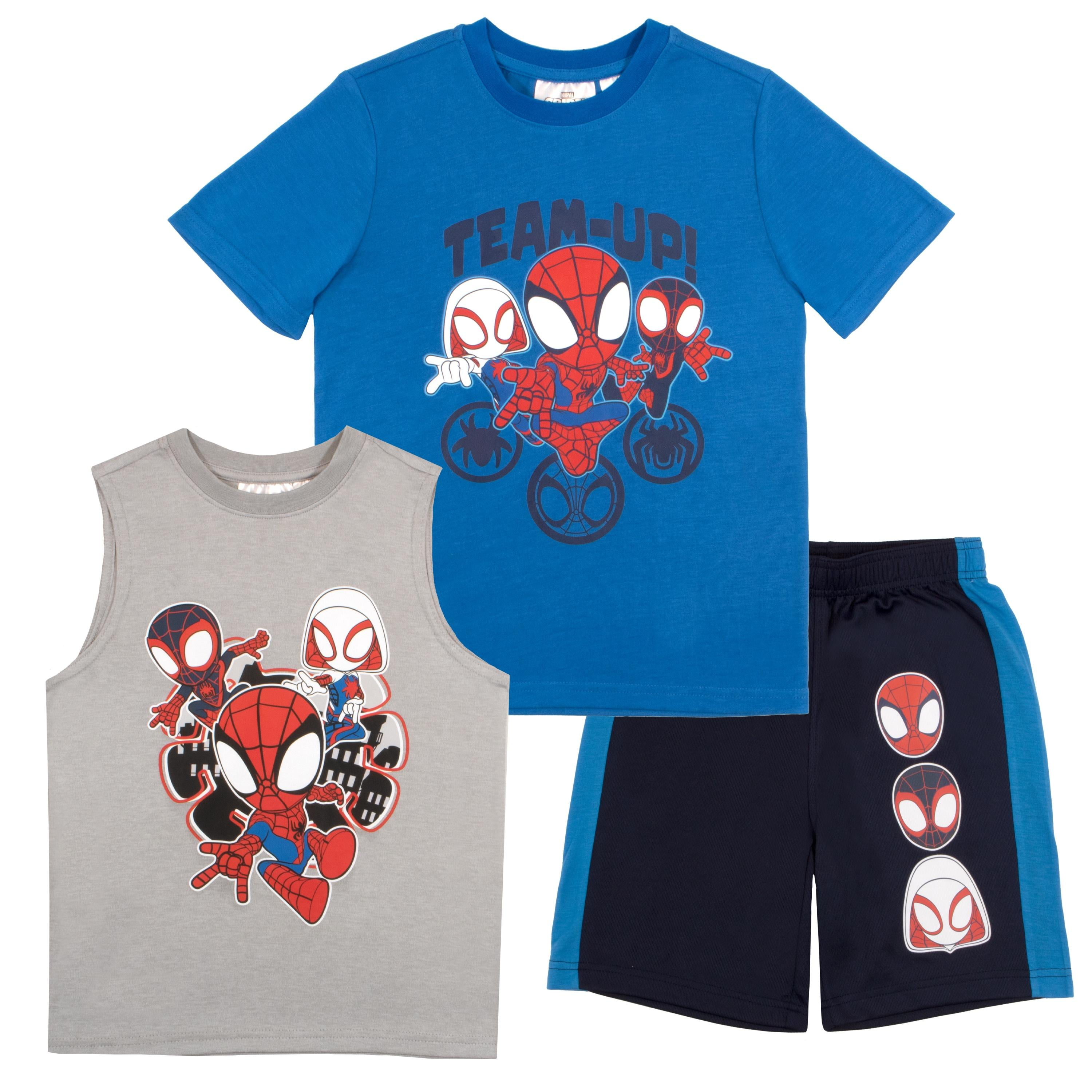 Marvel Spidey and His Amazing Friends 3 Piece Boys Short Set Spider-Man