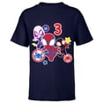 thumbnail image 1 of Marvel Spidey and His Amazing Friends 3 Year Old Birthday - Short Sleeve T-Shirt for Kids - Customized-Navy, 1 of 5