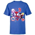 thumbnail image 1 of Marvel Spidey and His Amazing Friends 3 Year Old Birthday - Short Sleeve T-Shirt for Kids - Customized-Royal, 1 of 5