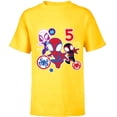 thumbnail image 1 of Marvel Spidey and His Amazing Friends 5 Year Old Birthday - Short Sleeve T-Shirt for Kids - Customized-Yellow, 1 of 5