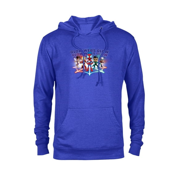 Marvel Spidey and His Amazing Friends Avengers Glow Webs - Pullover Hoodie for Adults - Customized-Royal