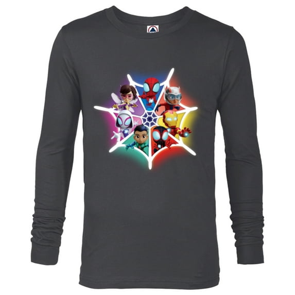 Marvel Spidey and His Amazing Friends Avengers Team-Up - Long Sleeve T-Shirt for Men - Customized-Charcoal Heather