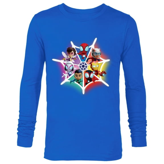 Marvel Spidey and His Amazing Friends Avengers Team-Up - Long Sleeve T-Shirt for Men - Customized-Navy