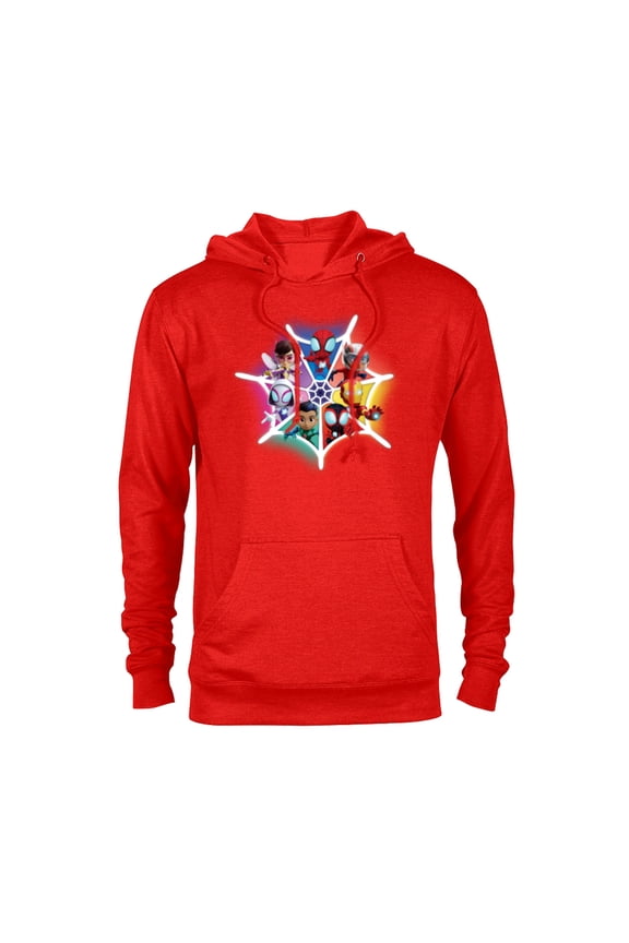 Spidey and His Amazing Friends Avengers Team-Up - Pullover Hoodie for Adults - Customized-Red