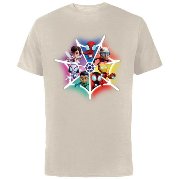 Marvel Spidey and His Amazing Friends Avengers Team-Up - Short Sleeve Cotton T-Shirt for Adults - Customized-Natural