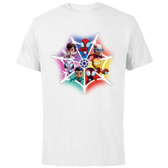 Marvel Spidey and His Amazing Friends Avengers Team-Up - Short Sleeve Cotton T-Shirt for Adults - Customized-White