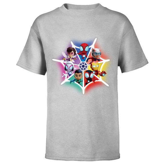 Marvel Spidey and His Amazing Friends Avengers Team-Up - Short Sleeve T-Shirt for Kids - Customized-Athletic Heather