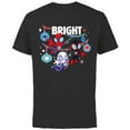 thumbnail image 1 of Marvel Spidey and His Amazing Friends Bright Christmas - Short Sleeve Cotton T-Shirt for Adults - Customized-Black, 1 of 5