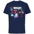 thumbnail image 1 of Marvel Spidey and His Amazing Friends Bright Christmas - Short Sleeve Cotton T-Shirt for Adults - Customized-Navy, 1 of 5