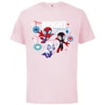 thumbnail image 1 of Marvel Spidey and His Amazing Friends Bright Christmas - Short Sleeve Cotton T-Shirt for Adults - Customized-Soft Pink, 1 of 5