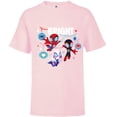 thumbnail image 1 of Marvel Spidey and His Amazing Friends Bright Christmas - Short Sleeve T-Shirt for Kids - Customized-Soft Pink, 1 of 5