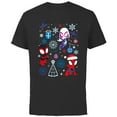 thumbnail image 1 of Marvel Spidey and His Amazing Friends Christmas Holiday Icon - Short Sleeve Cotton T-Shirt for Adults - Customized-Black, 1 of 5