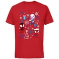 thumbnail image 1 of Marvel Spidey and His Amazing Friends Christmas Holiday Icon - Short Sleeve Cotton T-Shirt for Adults - Customized-Red, 1 of 5
