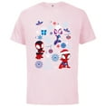 thumbnail image 1 of Marvel Spidey and His Amazing Friends Christmas Holiday Icon - Short Sleeve Cotton T-Shirt for Adults - Customized-Soft Pink, 1 of 5