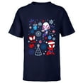 thumbnail image 1 of Marvel Spidey and His Amazing Friends Christmas Holiday Icon - Short Sleeve T-Shirt for Kids - Customized-Navy, 1 of 5