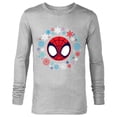 thumbnail image 1 of Marvel Spidey and His Amazing Friends Christmas Wreath - Long Sleeve T-Shirt for Men - Customized-Athletic Heather, 1 of 5