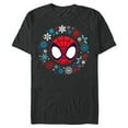 thumbnail image 1 of Marvel Spidey and His Amazing Friends Christmas Wreath - Short Sleeve Blended T-Shirt for Adults - Customized-Dark Heather, 1 of 5