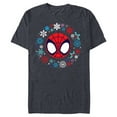 thumbnail image 1 of Marvel Spidey and His Amazing Friends Christmas Wreath - Short Sleeve Blended T-Shirt for Adults - Customized-Navy Heather, 1 of 5