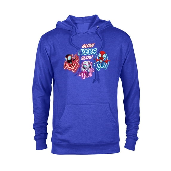 Marvel Spidey and His Amazing Friends Glow Webs Glow Action - Pullover Hoodie for Adults - Customized-Royal