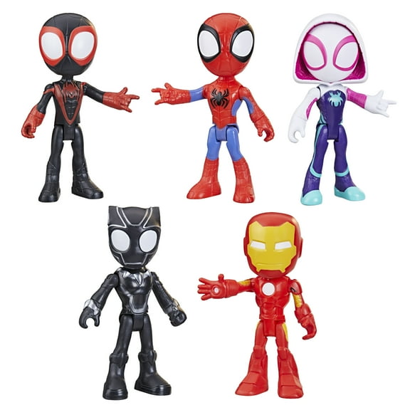 Marvel Spidey and His Amazing Friends Hero Collection Pack, 5 Action Figures, Super Hero Toys, Spider-Man Toys