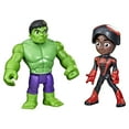 thumbnail image 1 of Marvel Spidey and His Amazing Friends Hero Reveal Figure 2-Pack, Mask Flip Feature, Miles Morales: Spider-Man and Hulk,, 1 of 3