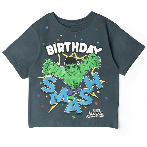 Marvel Spidey and His Amazing Friends Hulk Birthday T-Shirt Toddler to Big Kid