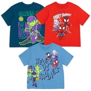 Marvel Spidey and His Amazing Friends Little Boys 3-Pack Short Sleeve T-Shirts Blue Red Grey