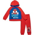 thumbnail image 1 of Marvel Spidey and His Amazing Friends Little Boys Fleece Pullover Hoodie and Pants Outfit Set Toddler to Little Kid, 1 of 5