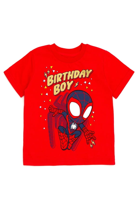 Spidey and His Amazing Friends Miles Morales Birthday T-Shirt Toddler to Little Kid